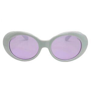 9147 | Purple Lens Oval Retro Sunglasses
